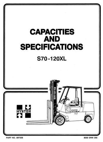 Hyster S70XL, S80XL, S100XL, S110XL, S120XL, S120XLS Forklift Truck D004 Series Service Manual